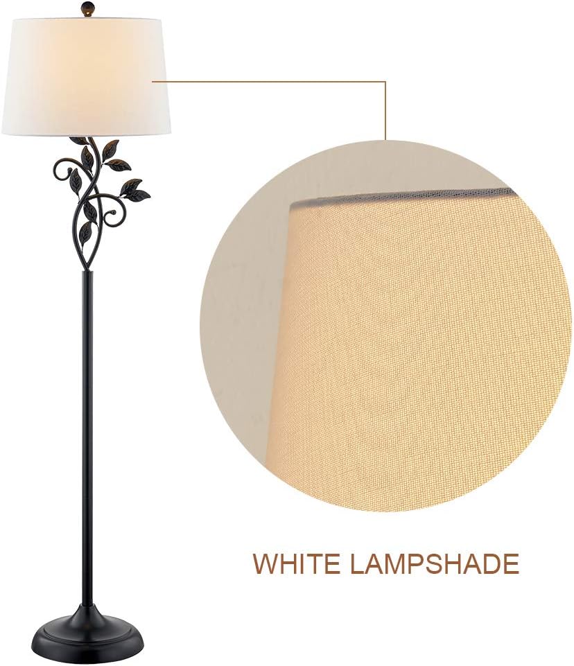 Best Cyber Monday 🔥 Maxax Traditional Floor Lamp, Reading Standing Light with White Fabric Shade, 100W 3-Way Dimmable Metal Leaf Floor Lamp for Living Room and Bedroom, Black One-Day Sale: Up to 50% Off Maxax Traditional Floor Lamp, Reading Standing Light with White Fabric Shade, 100W 3-Way Dimmable Metal Leaf Floor Lamp for Living Room and Bedroom, Black