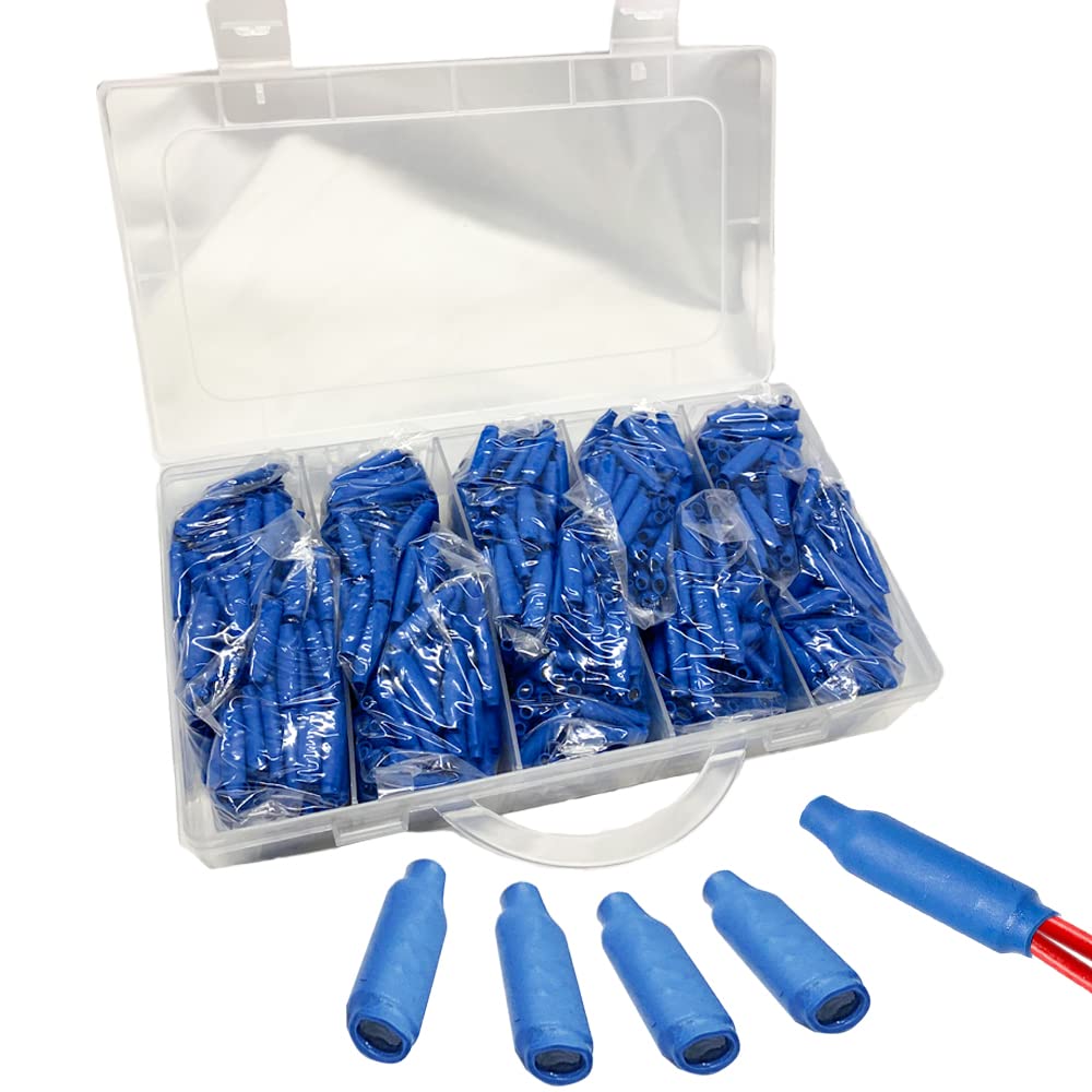 Blue B Connectors Silicone Filled Wet B Wire Gel Telephone Alarm Wire Crimp Bean Type Splices for Low Voltage (1000Pcs)