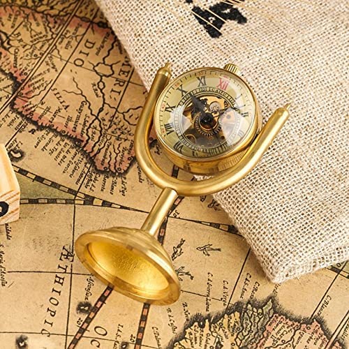 Reloj de bolsillo mecánico para escritorios sosos solucionando la falta de estilo vintage 5