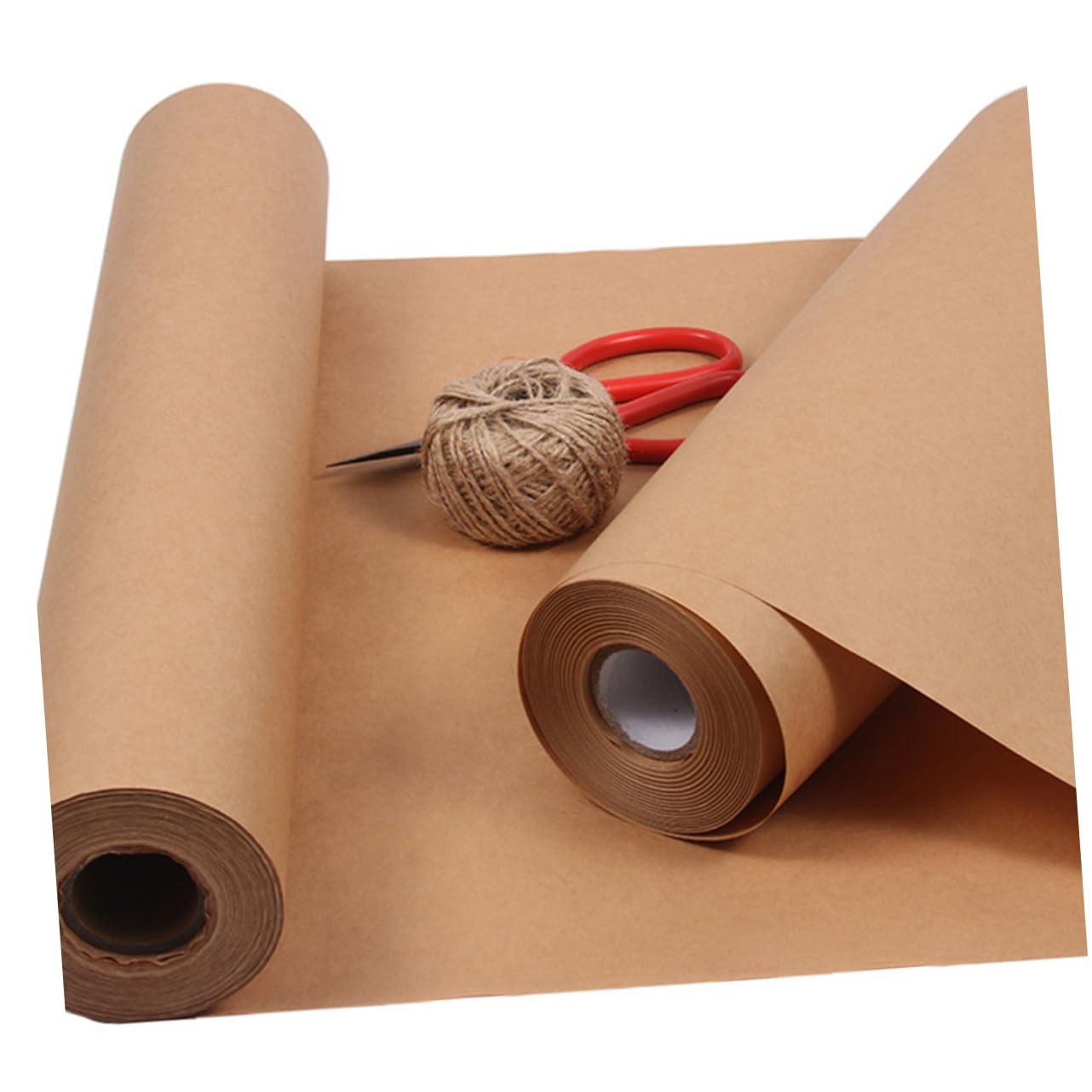 Ipetboom Papier Kraft Rouleau 45 Cm X 30 M pour Emballage Présents et Travaux Manuels, Couleur Brun Naturel, Papier Décoratif Floral, Usage Créatif et Bouquet, Emballage Noël et Artisanat