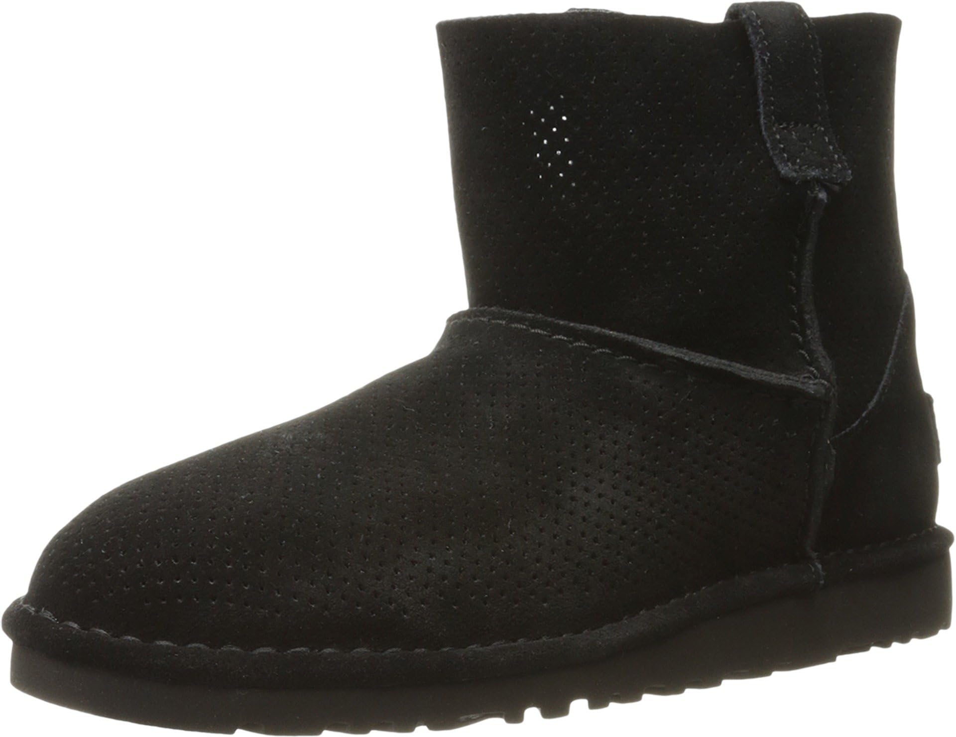 UGG Womens Classic Unlined Mini Perforated Spring Boot Black 5 US 5 B US