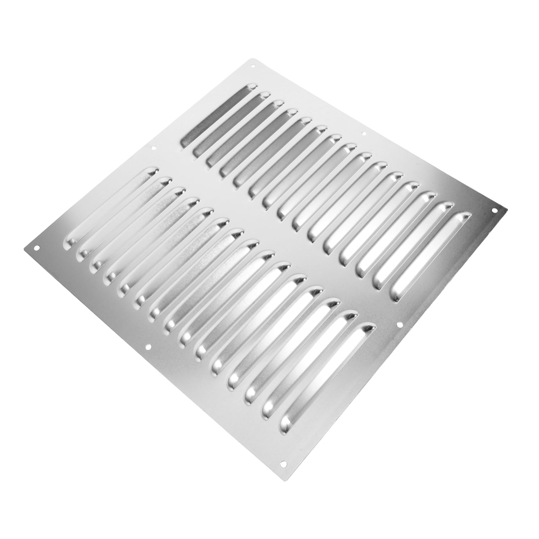 DOITOOL 2 Pièces bouches de climatisation déflecteur grille d aeration évent de garage Couvercle du ventilateur d'extraction de plafond gril de ventilation grille d'aération Silver