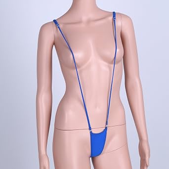Women's Sexy G-String Sling Shot Micro Monokini Bikini Underwear Strappy Deep V Thong Swimwear