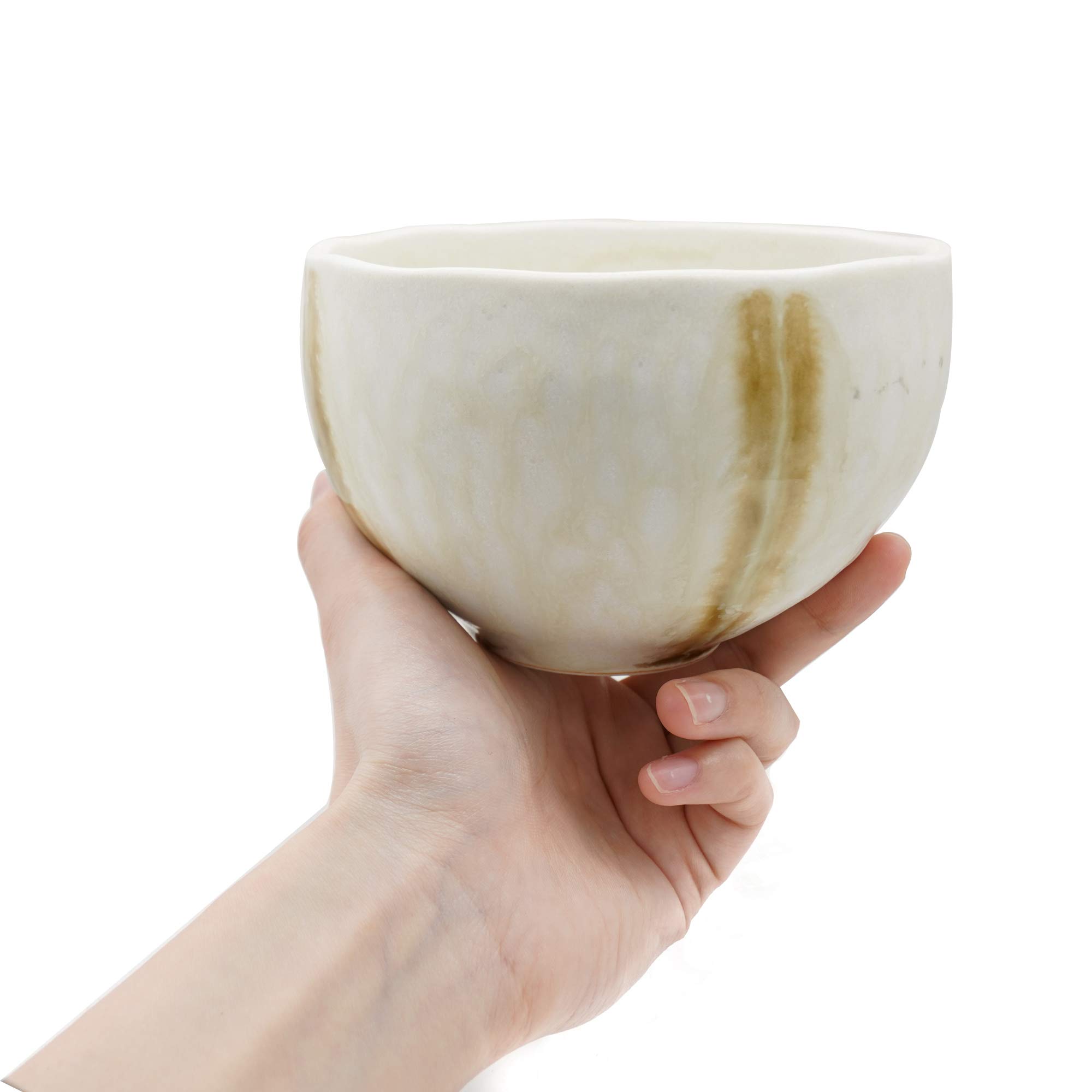 Amazon.com: GOTOUCHI 陶瓷抹茶碗Chawan Mino 茶杯日本製造適用