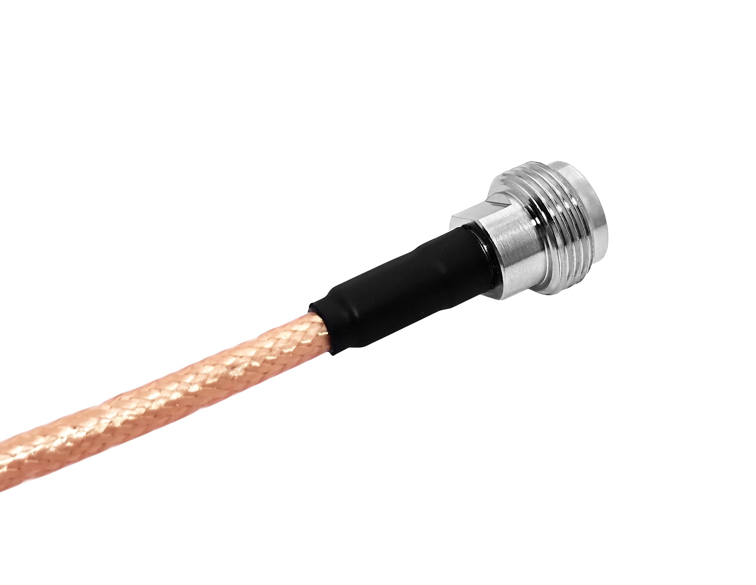 1 câble coaxial RG142 N mâle vers N femelle à faible perte – Extension de 50 Ohm pour systèmes d'antenne, amplificateurs WiFi et plus encore (1,8 m)