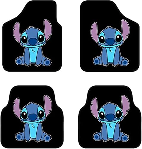 Juego completo de alfombrillas de automóvil de dibujos animados para la parte delantera y trasera, ajuste universal para la mayoría de SUV y