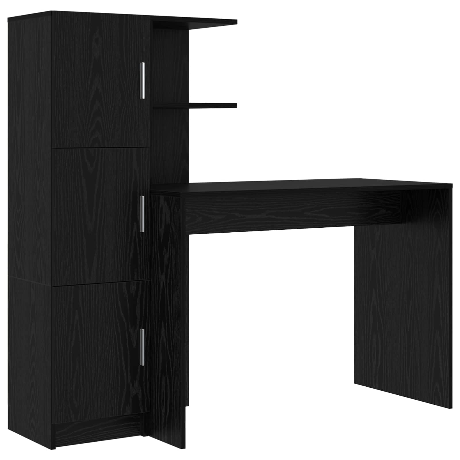 Scrivania in legno marrone 133,5 x 50 x 124 cm, 2 pezzi con