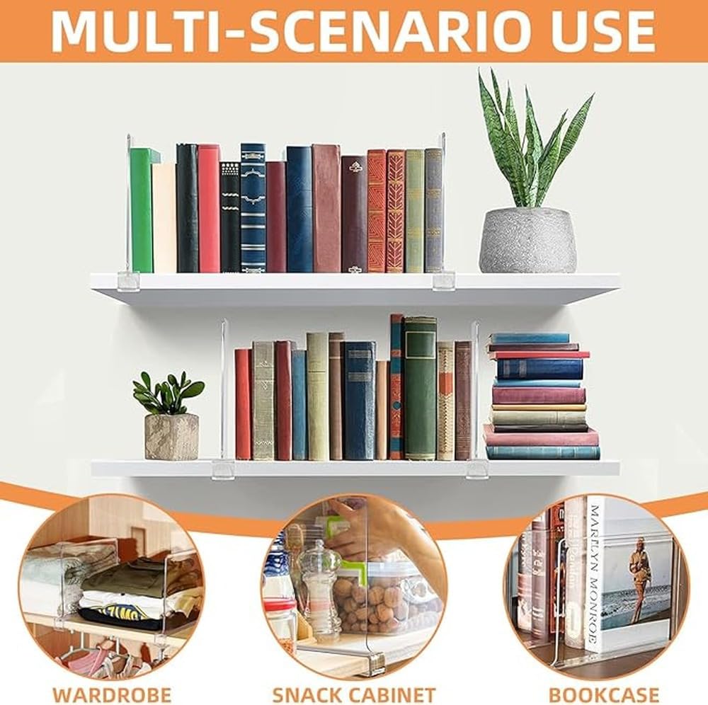 Separadores de estantes de acrílico: soluciones de Almacenamiento
