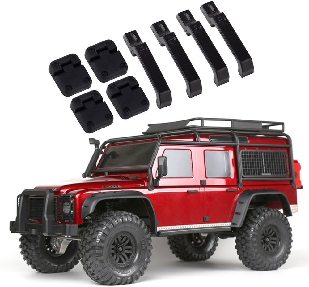 INJORA RC Door Hinge and Door Handle Set RC Car Parts RC Decoration for 1:10 RC Crawler Traxxas TRX-4 TRX4