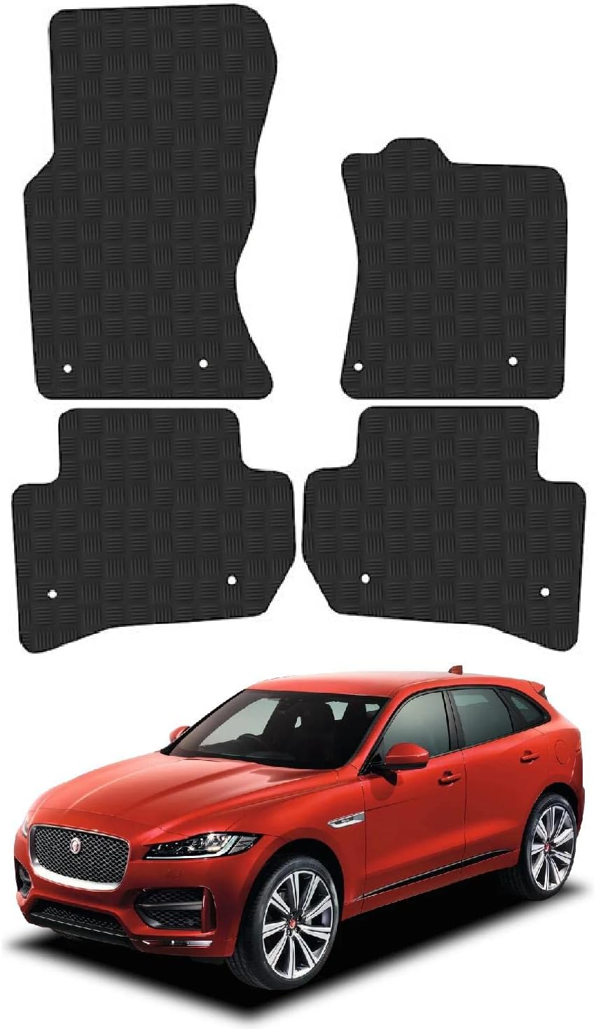 Car Mats for Jaguar F Pace (2016) Tailored Fit Rubber Floor Mat Set