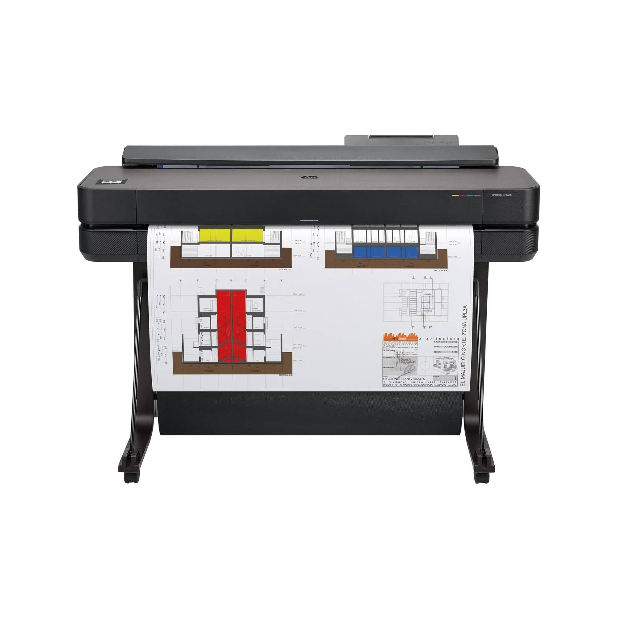 HP DesignJet T650 36 91cm Imprimante Grand Format Traceur A4-A0 82 Impressions A1/h Wi-Fi Ethernet USB 2400x1200dpi Noir