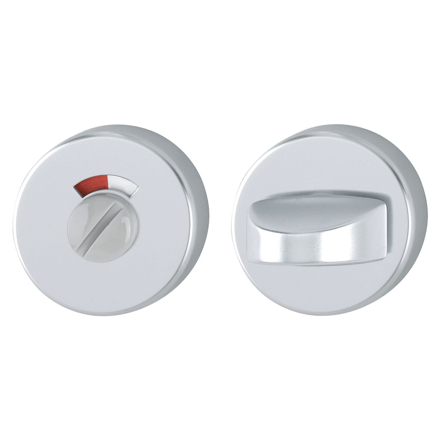 Hoppe Anodized Silver Round Rosette Diameter 53 Mm | Aluminium Silver Anodised | Toilet/Bathroom | 1 Pair