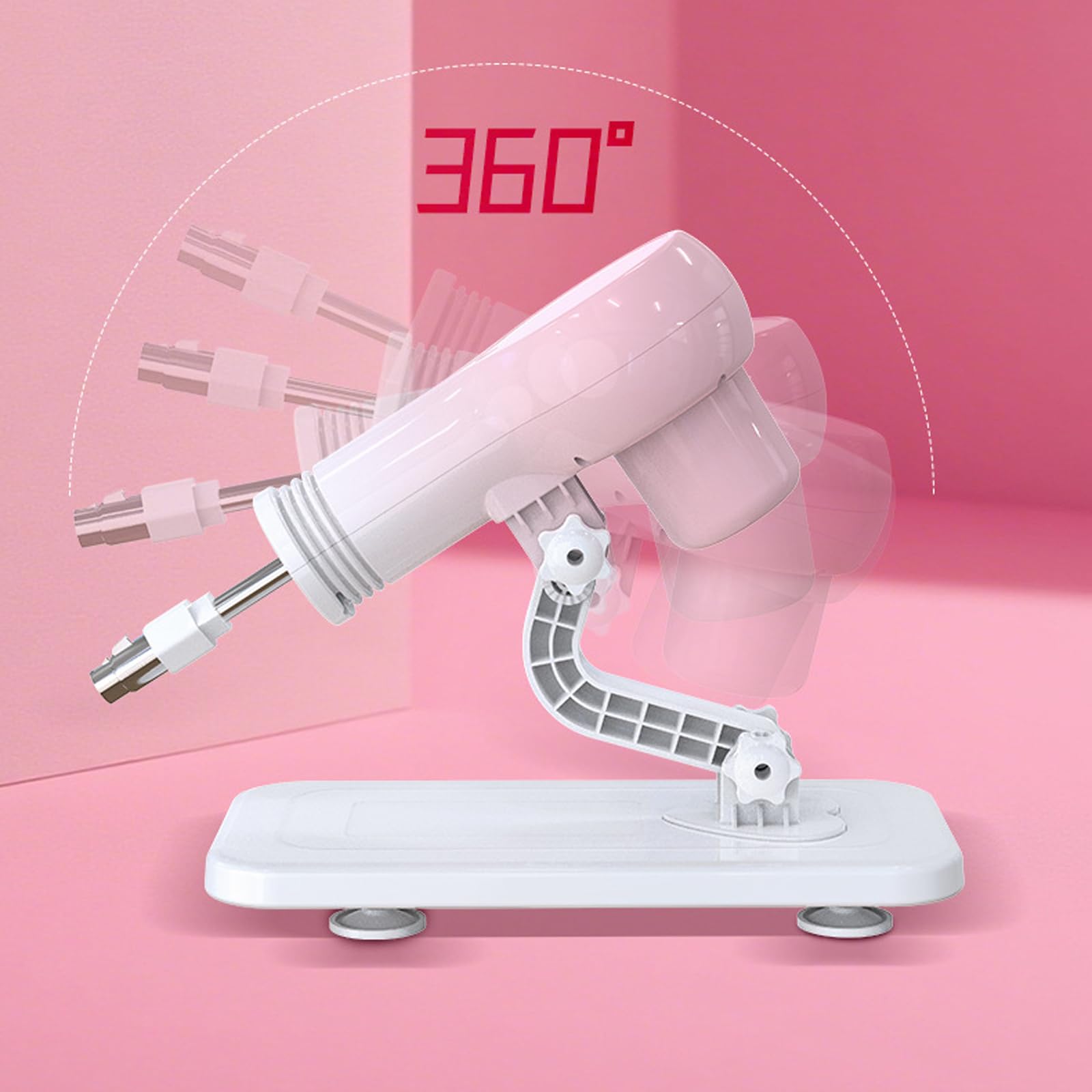 AMAZBEE Máquina sexual con consolador y plug anal Máquina de empuje automática con 3 conexiones XLR Máquina sexual Juguete sexual extremo para adultos (A)