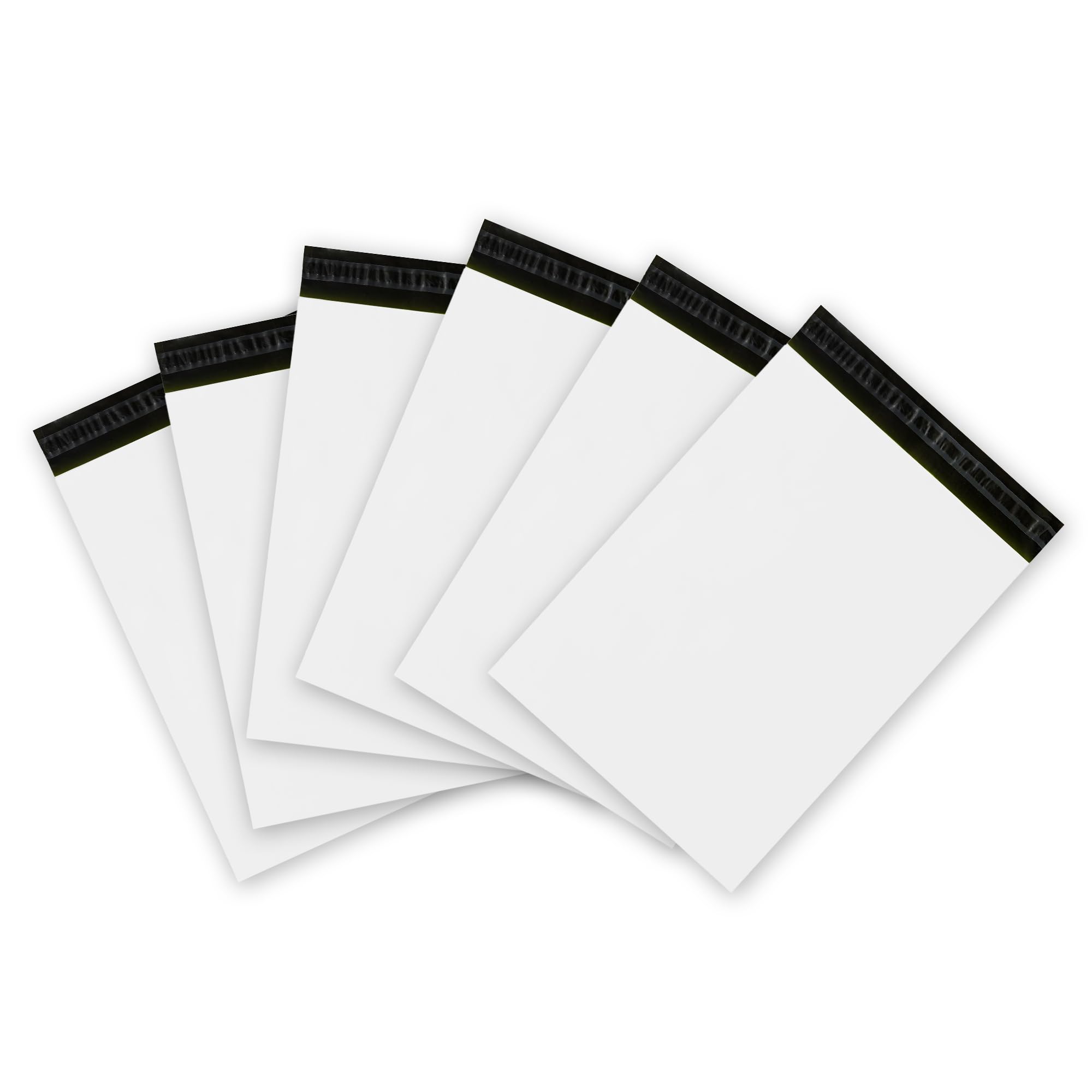 Somwell – 50 Pack - 10 x 14 Inch White Mailing Bags, Strong Polythene Postage Bags, Lightweight Courier Bags, Self-Seal Parcel, 60 Micron, Waterproof & Tearproof Poly Mailers (50, 10 x 14)