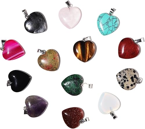 Pingyongchang Colgantes de piedra natural decorados Bolsos de mujer Forma única Adornos de piedra de cristal DIY fabricación de joyas collar