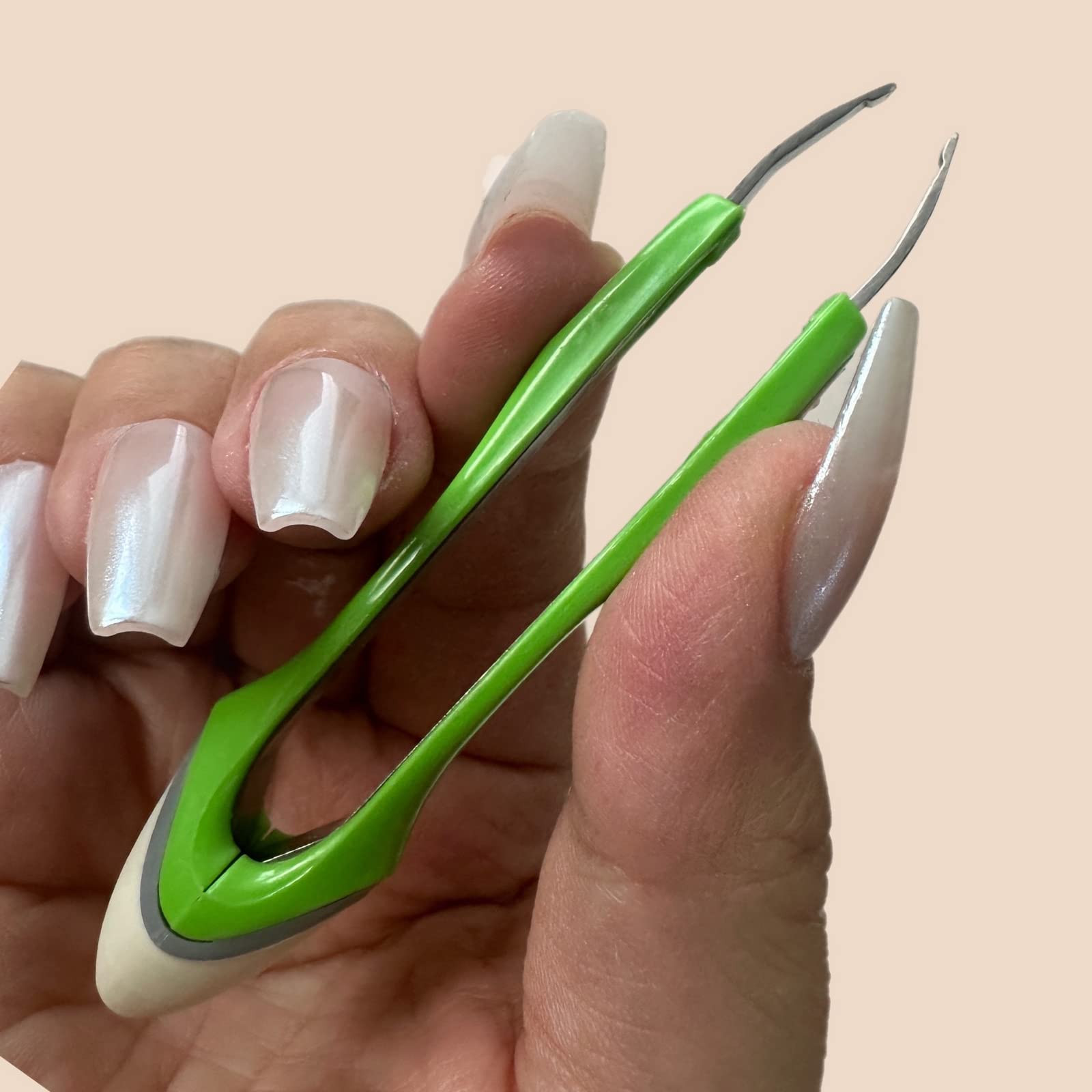 2 pinzette ergonomiche con punta obliqua multiuso in acciaio inox antiscivolo presa sicura pinzette di precisione per uomini donne artrite mani