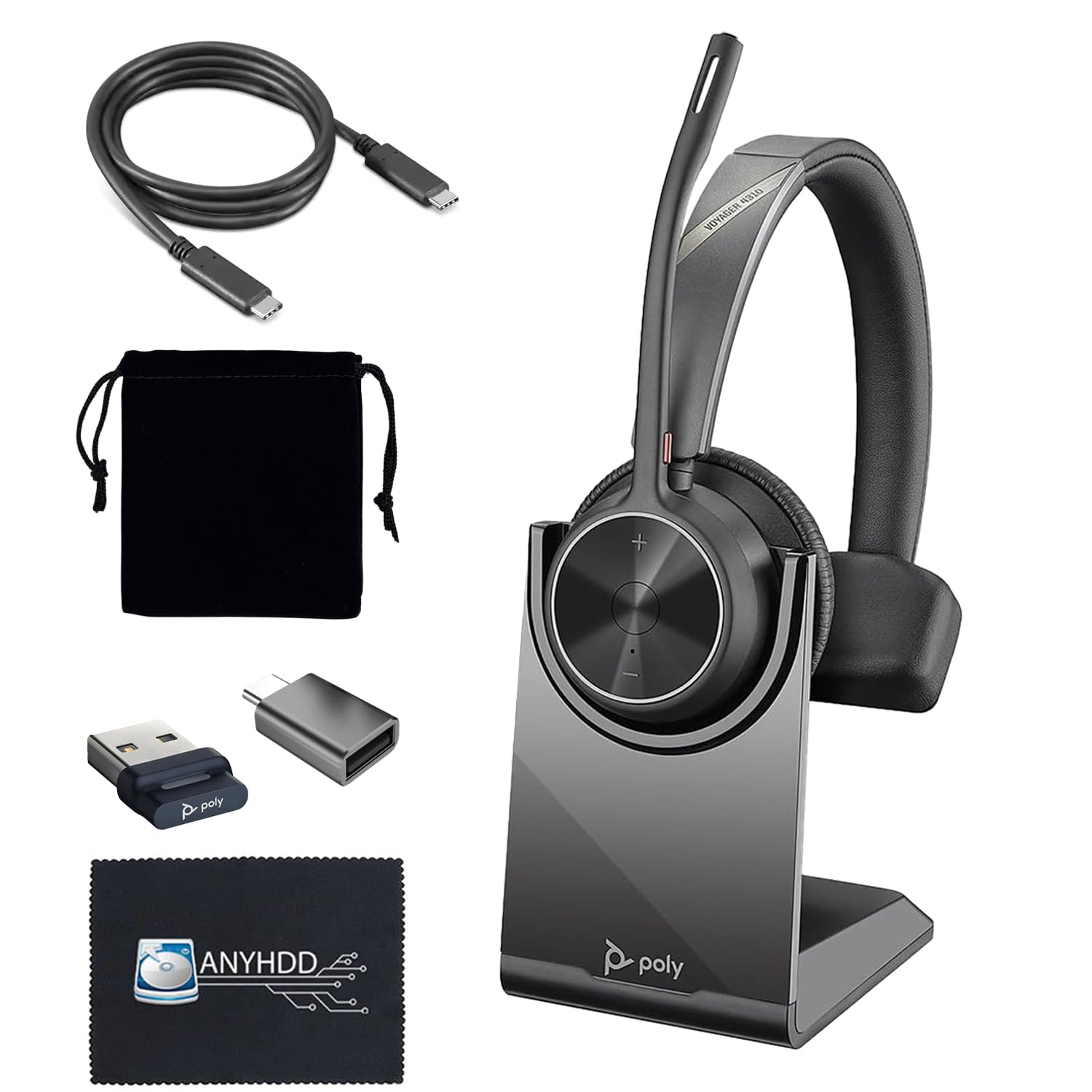 Amazon.com: Poly Voyager 4310 UC Wireless Headset + Charge