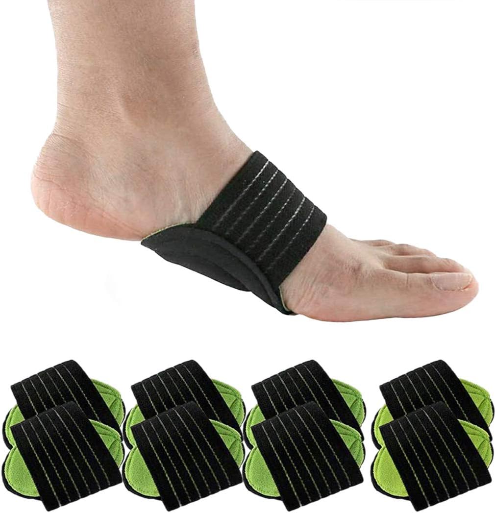 4 Pairs Compression Arch Support Sleeves Cushioned Plantar Fasciitis Women Men Foot Support Pain Relief