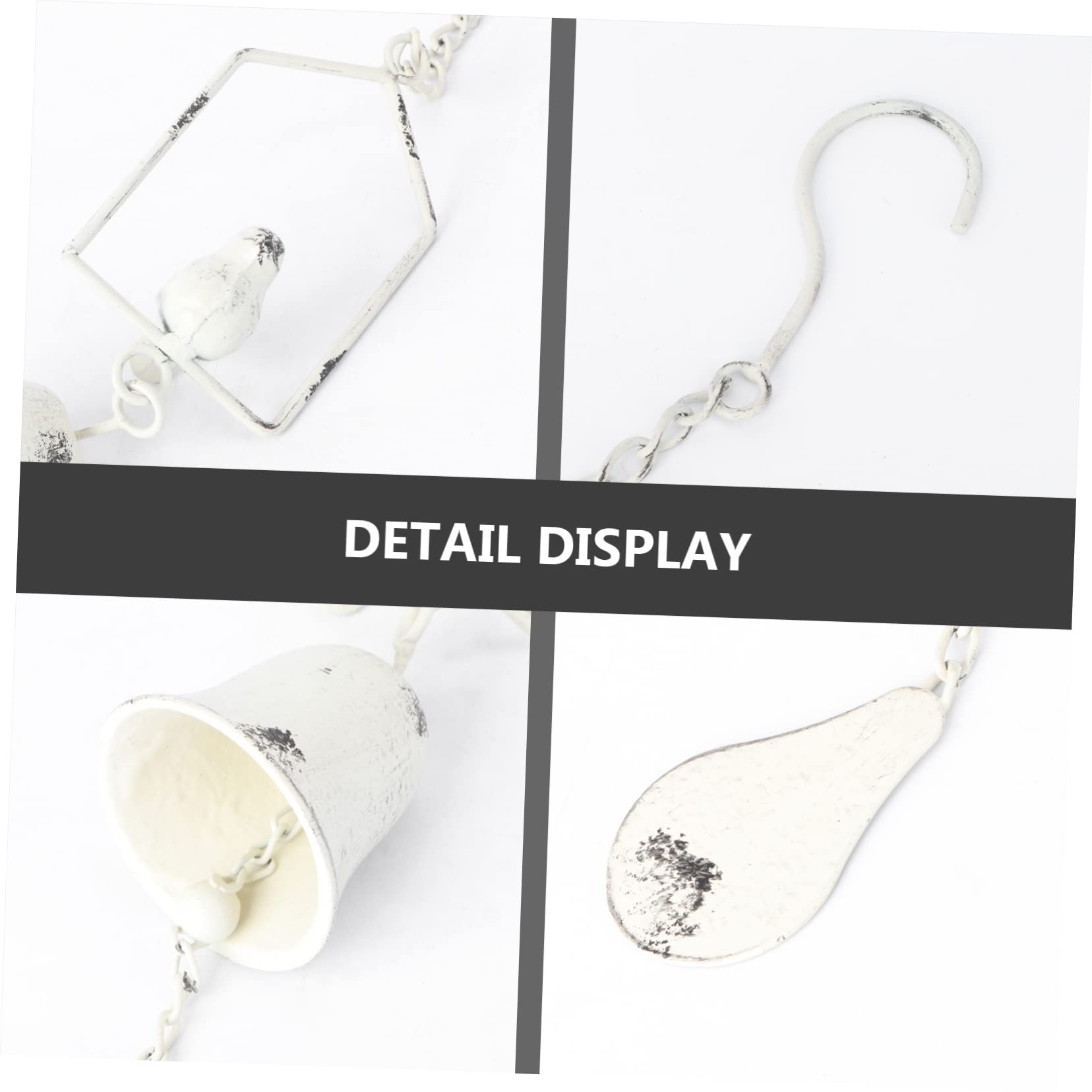 Campanello Vento in Ferro Uccellino Decorativo Bianco