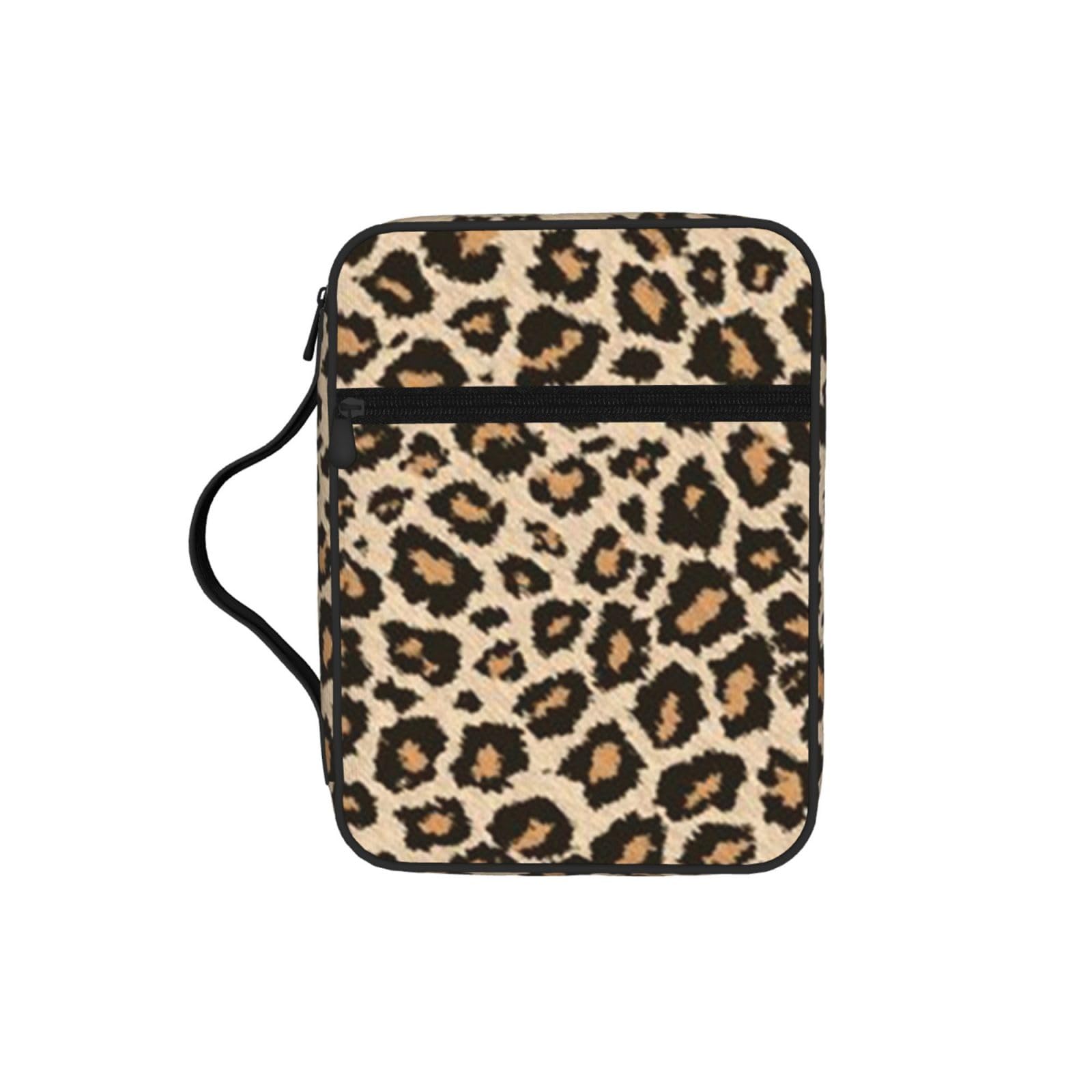 Leopard Patterned Wallpaper Bible Cover Case Waterproof Bible Bag With Handle Organizer Storage Book Cover For Bible Study