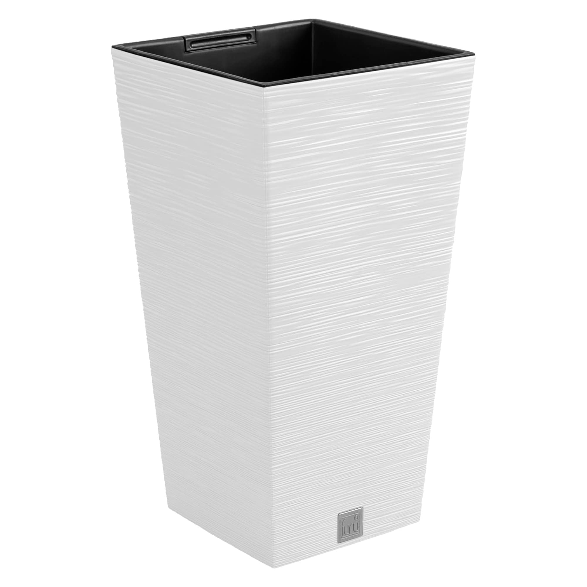 Vaso con riserva acqua 34x34x66cm Blanco - FURU