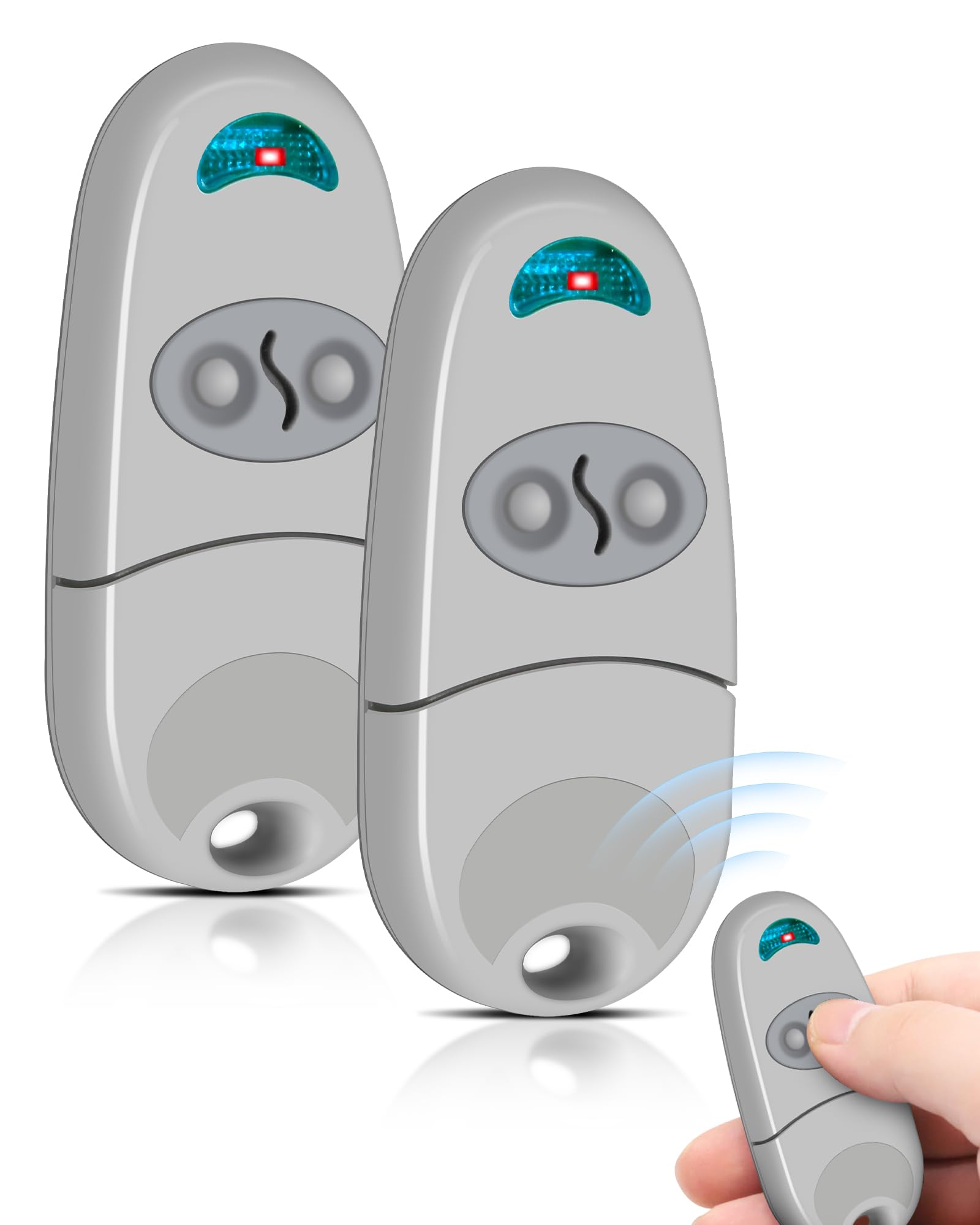 433.92 MHz Garage Door Opener Remote Control, Handheld Transmitter 2 Channels, Fixed Code Remote Controls for Garage Doors, Remote Control Garage Door (2 Pieces)-image-45