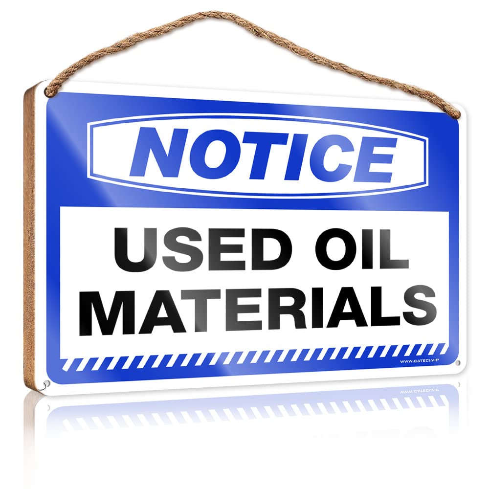 DTHA Funny Hanging Sign Notice Used Oil Materials Wooden Sign Wooden Home Sign Teen Room Decor(15X28CM)
