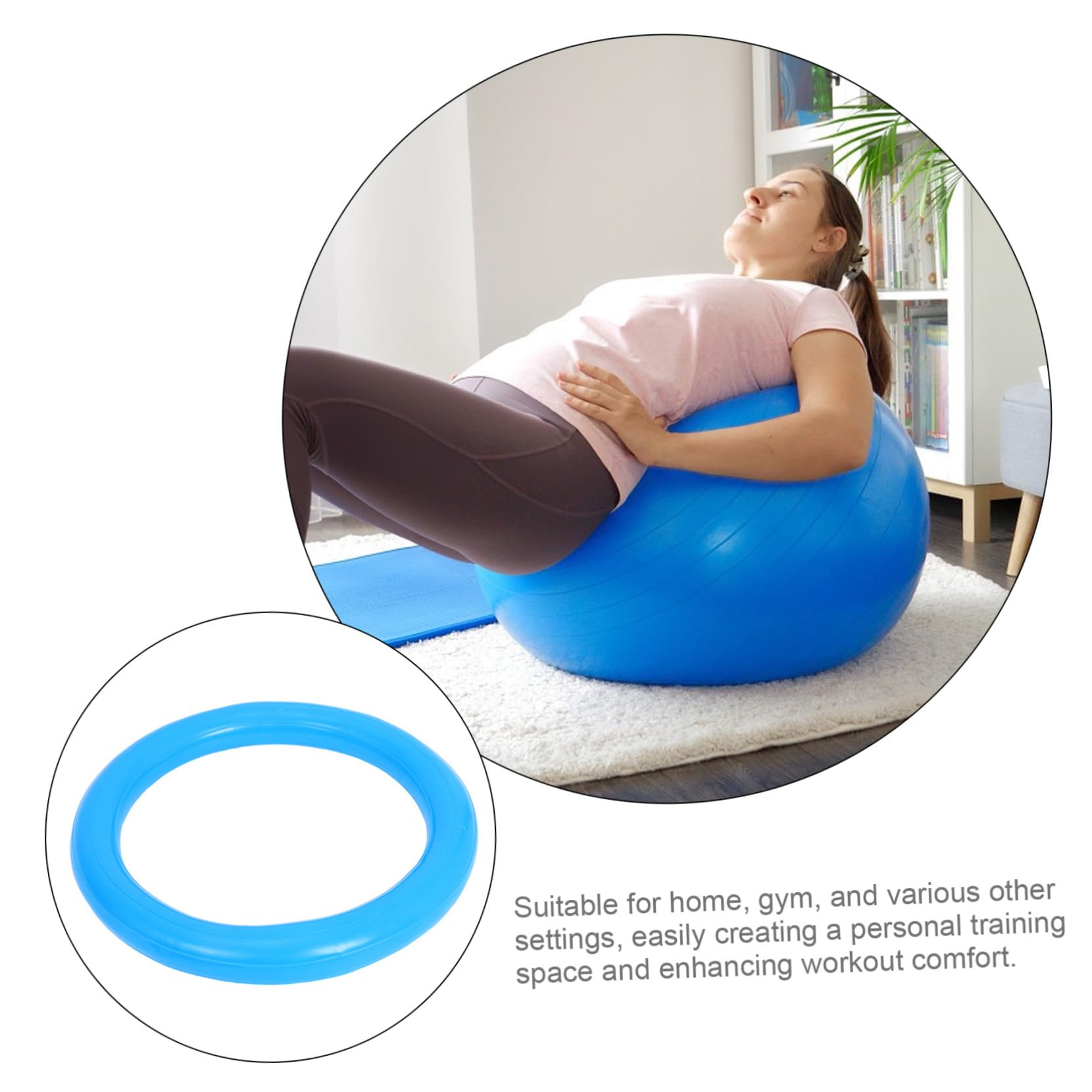 KOMBIUDA Yoga Base Stabilizzatrice Rotonda PVC Antiscivolo per Fitness e Esercizi Casa e Palestra