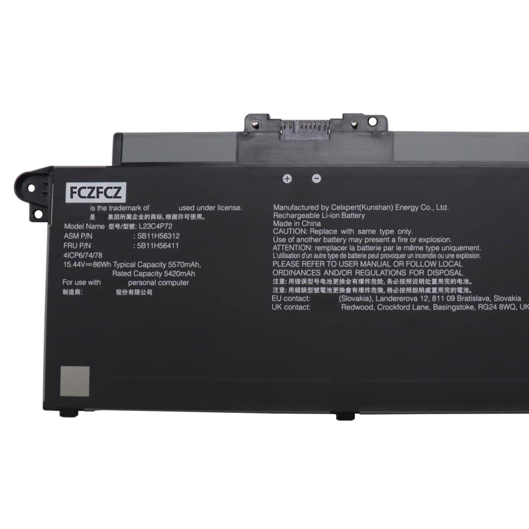 Amazon.com: FCZFCZ L23C4P72 Battery 86Wh 5570mAh Replacement for