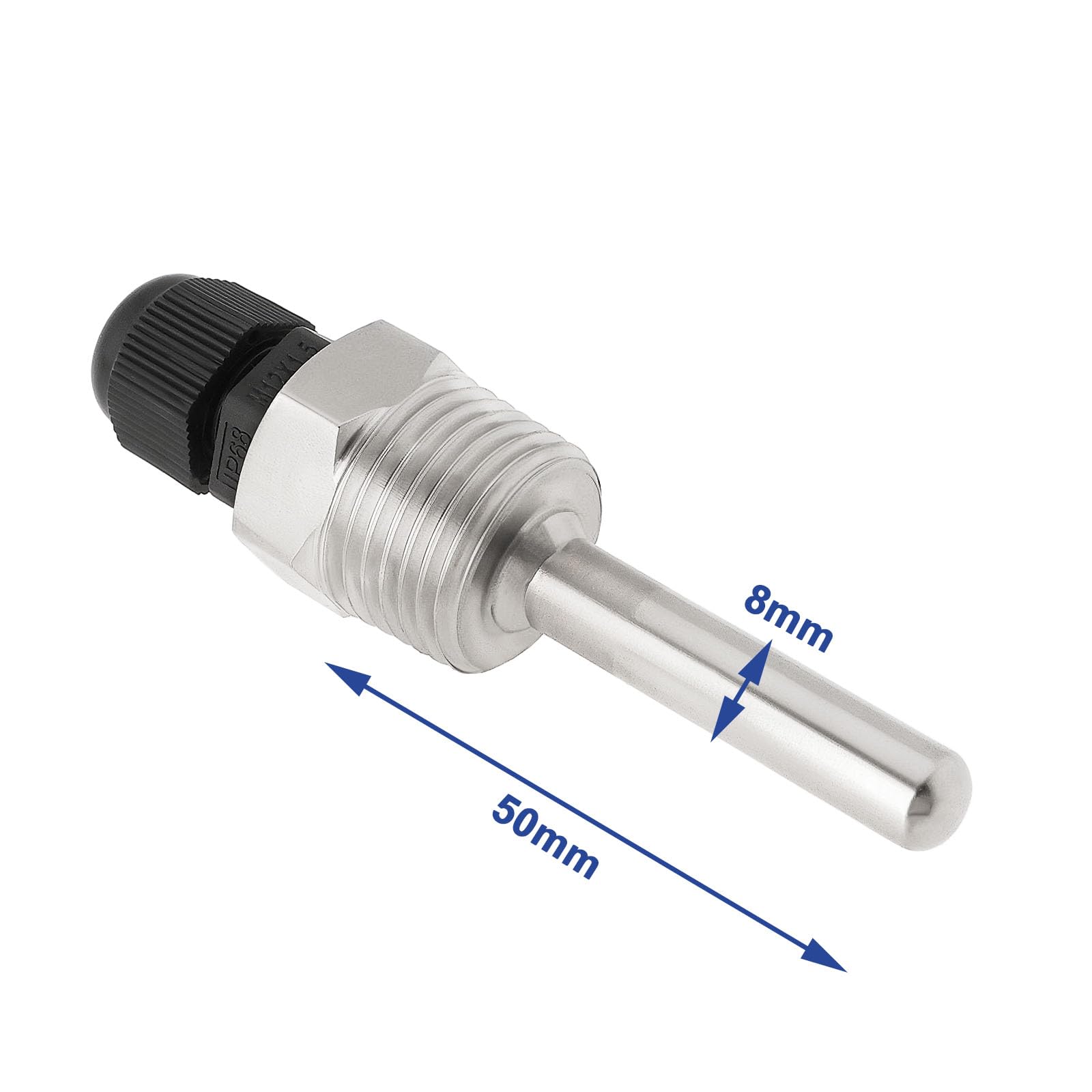 2 Pozzetti Termometrici In Acciaio Inox 304 - Manicotto Immersione Per Termometri E Termocoppie - Foto 10
