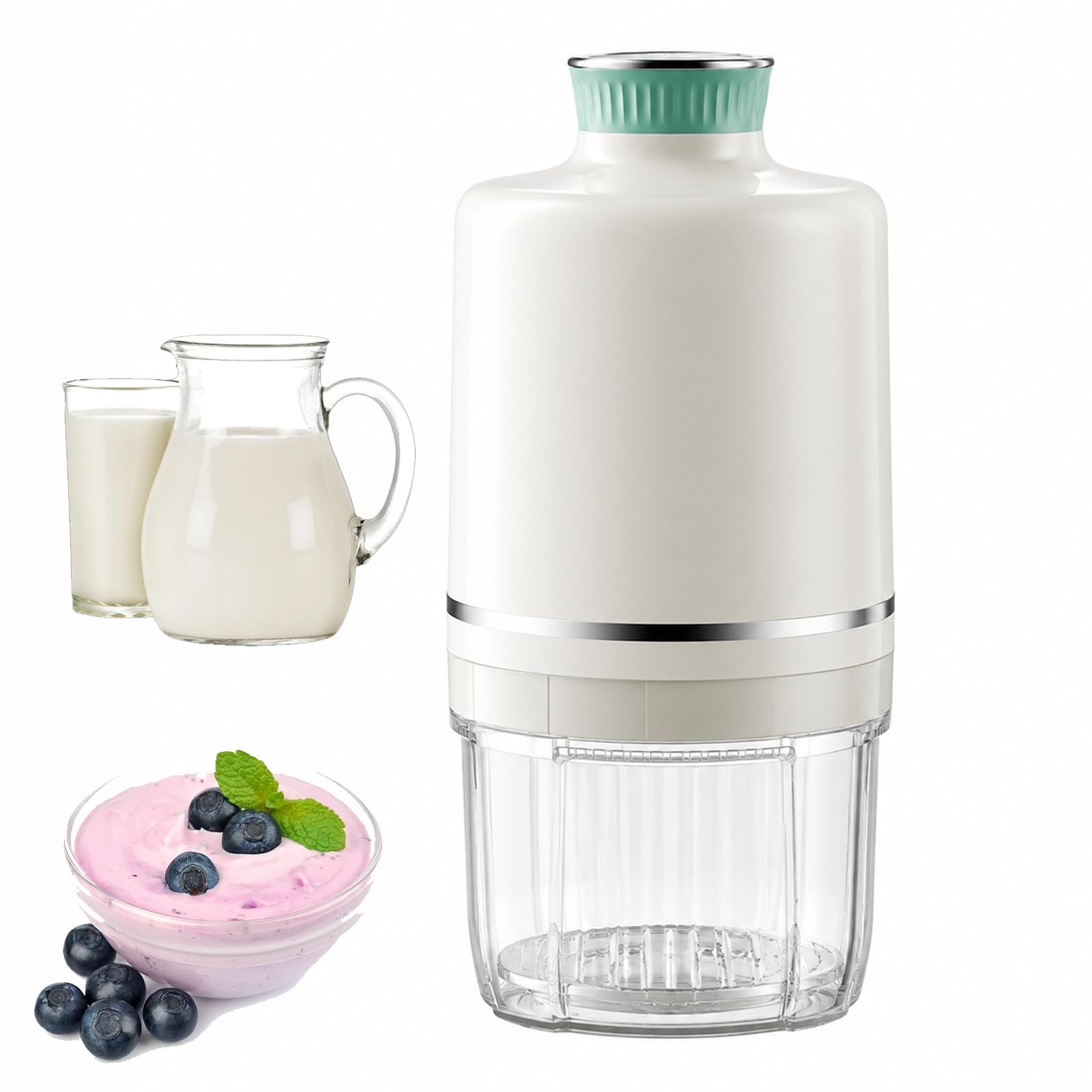 RKXKJ Electric Yogurt Strainer, Whey Separator, With 3 Modes, 450 Mesh Fine Mesh Bag, Dishwasher Safe, 1000ml Large Capacity, For Thick Greek Yogurt, Soybean, Milk