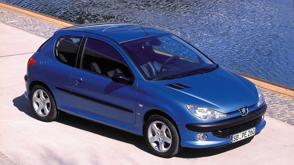 MTC - Alfombrillas para Peugeot 206 a Partir de 1998 - Alfombrillas a Medida - Antideslizantes - Talonera en PVC (cloruro de polivinilo) - Clips de fijación