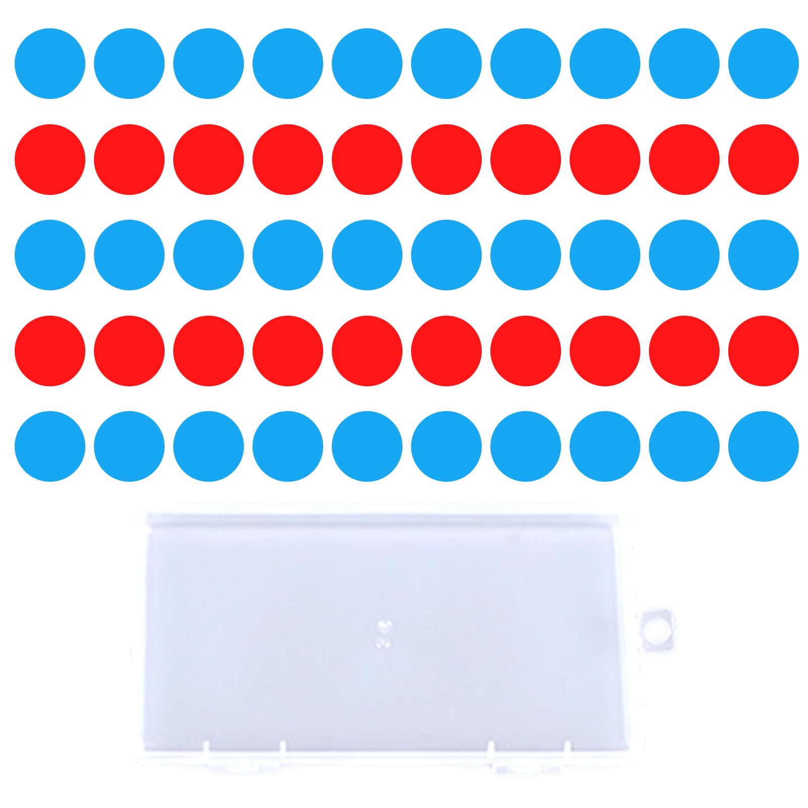 50 Pièces Jetons de Comptage en Plastique Rouge et Bleu - Disques Bicolores pour Apprentissage Mathématiques, Jeux Matériel Éducatif Longévité avec Boîte de Rangement