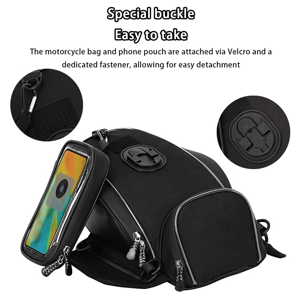 Borsa Serbatoio Moto per Honda CRF 300 L CRF 300 Rally CRF300L, Impermeabile Multifunzione Borsa per Serbatoio Moto Borsa per Turismo Navigazione in Moto Borse Serbatoio