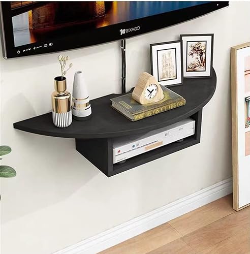 Miniatura 4 de WANLIAN Soporte flotante para TV de entretenimiento, estante de pared flotante para caja de cable, estantes de medios montados en la pared, estante