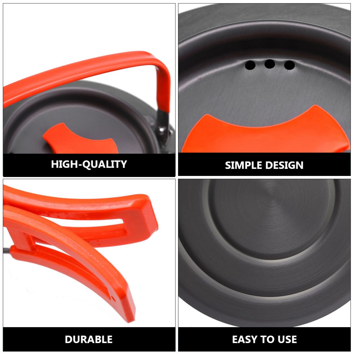 SOIMISS 1Juego Utensilios de Cocina para Exteriores de Olla de Camping de Aleación de Aluminio para Personas Herramienta Portátil de Cocina para Acampar y Mochilear