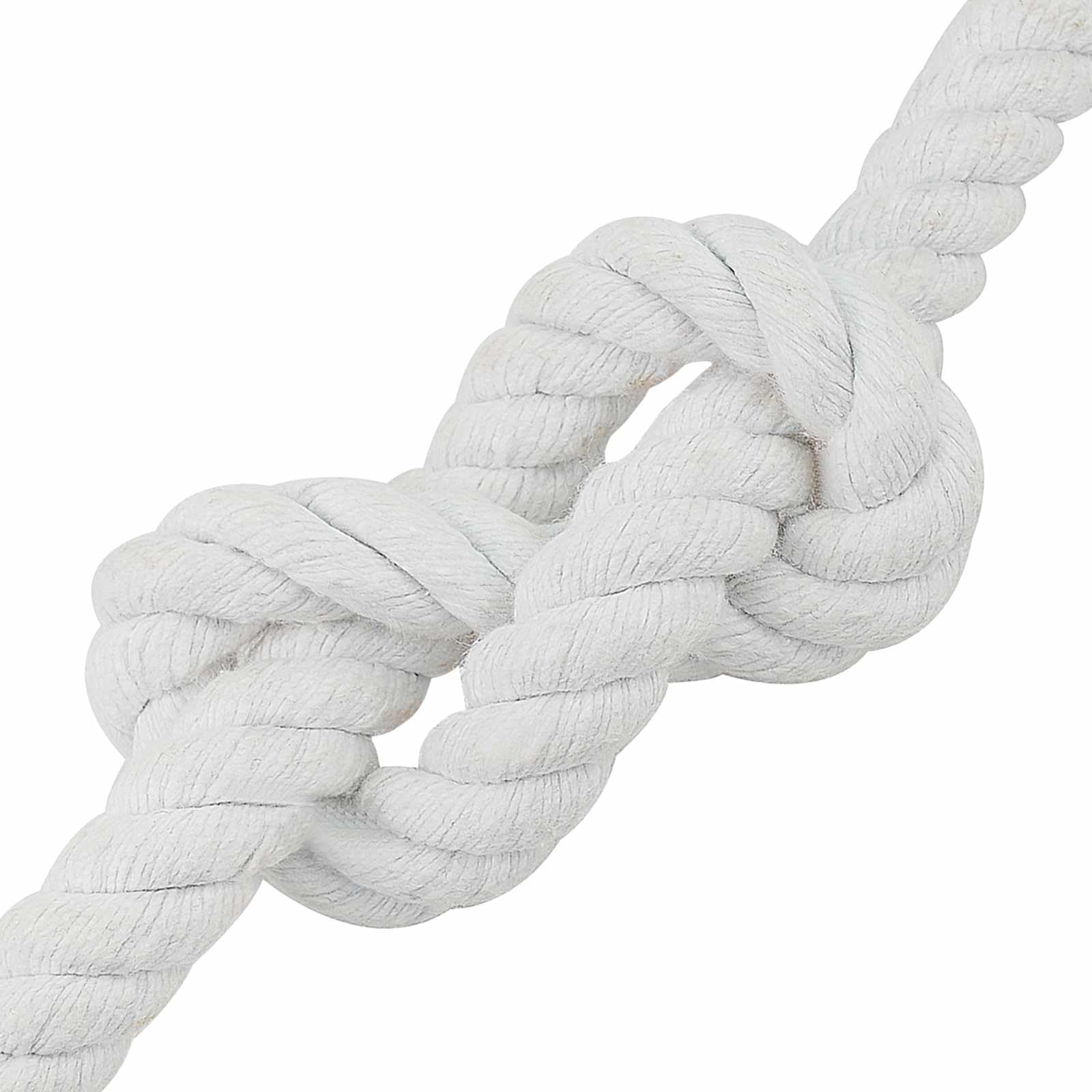 Linka bawełniana, biała, 2 x 2 x 2500 cm, 3-warstwowa, trwała, elastyczna, do ogrodu, na kemping, do warsztatu, projektów DIY, z dobrą przyczepnością i wszechstronnym mocowaniem