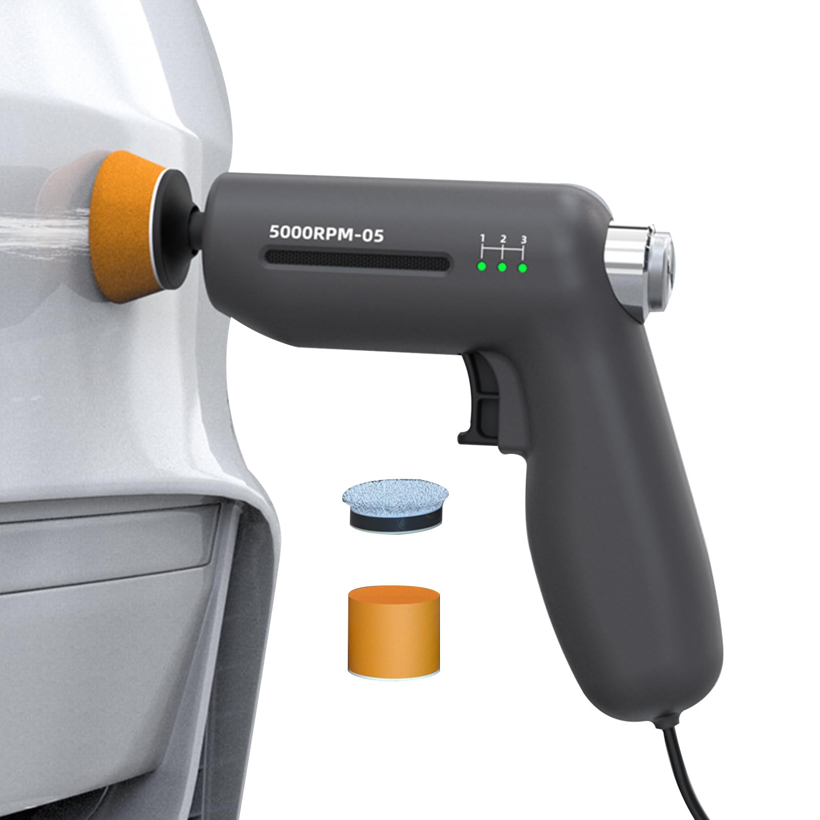 Mała polerka – wielofunkcyjna ergonomiczna maszyna do woskowania 12 V, polerka samochodowa do woskowania, do przyczepy, kampera, sedana