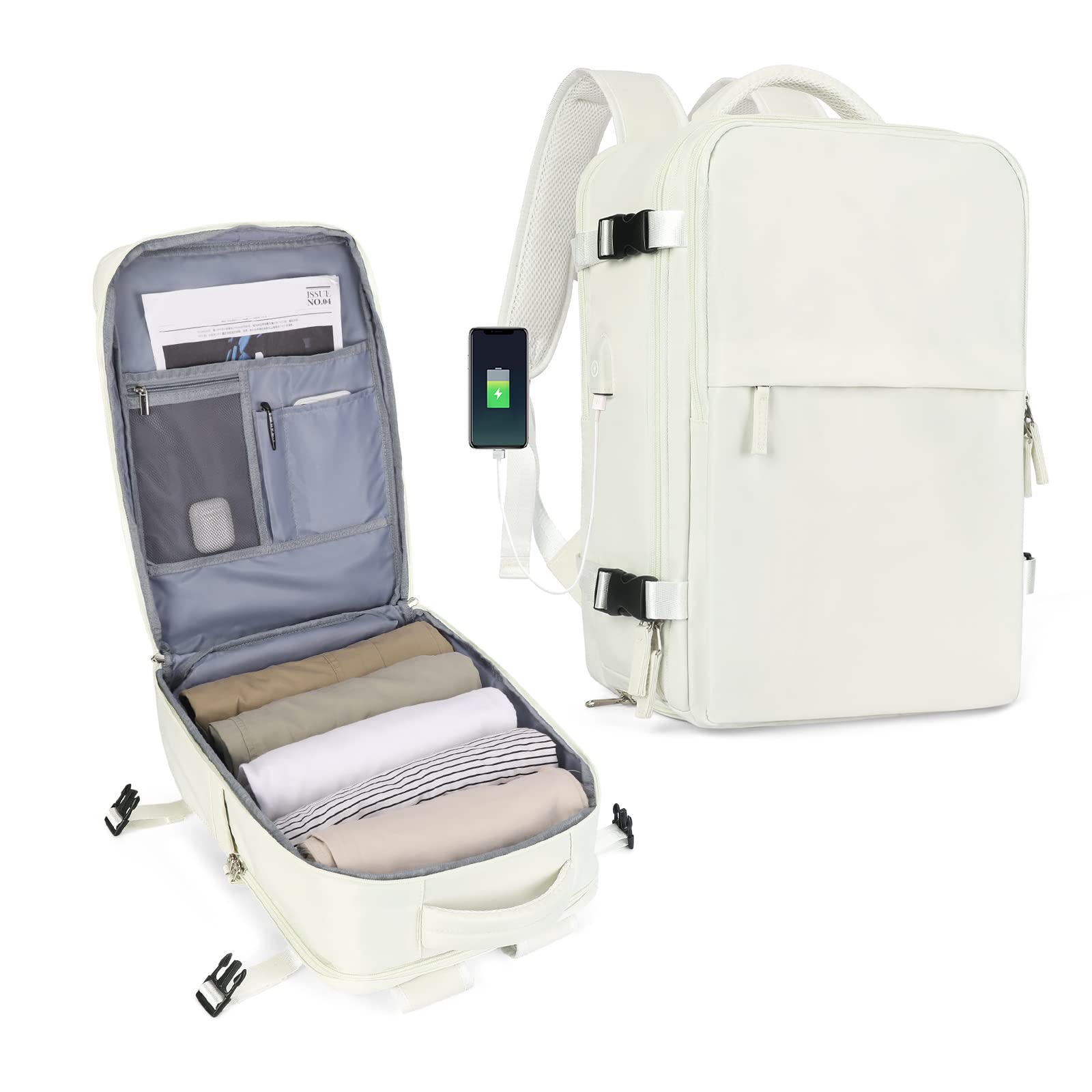 SZLXRyanair Cabin Bags 40x20x25 Underseat Rucksack for plane Hand Luggage  Bag Easyjet Cabin Bag 45x36x20 underseat Carry On Backpack Laptop Bag Women