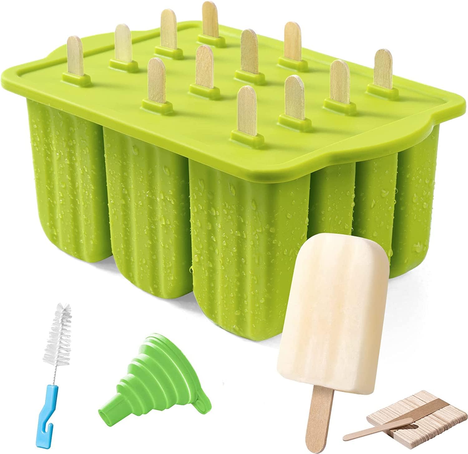 Ice Lolly Mould 12 Pieces Food Grade Silicone Popsicle Mold Easy to