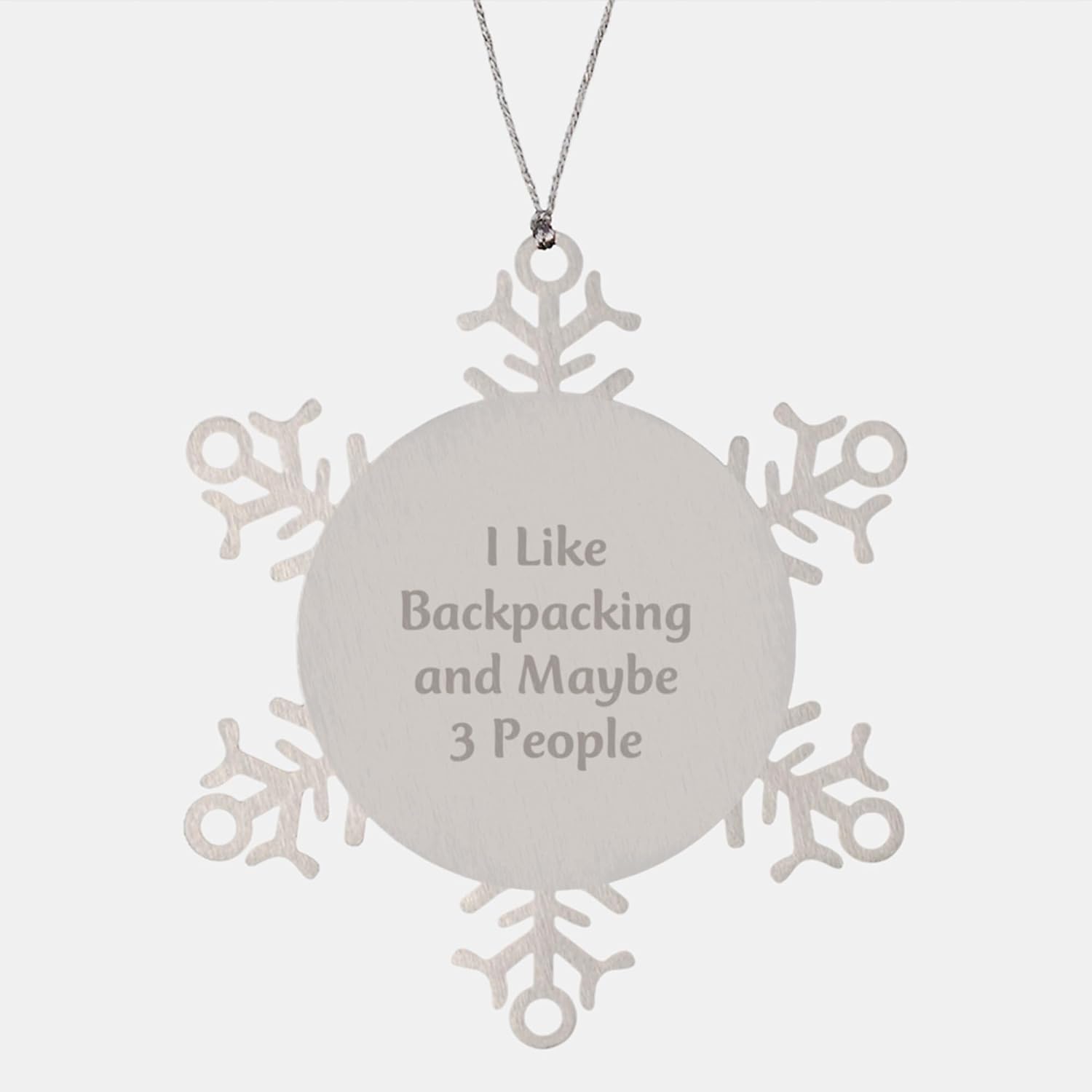 Funny Backpacking Snowflake Ornament Gifts from Friends for Men and Women Christmas Unique Gifts