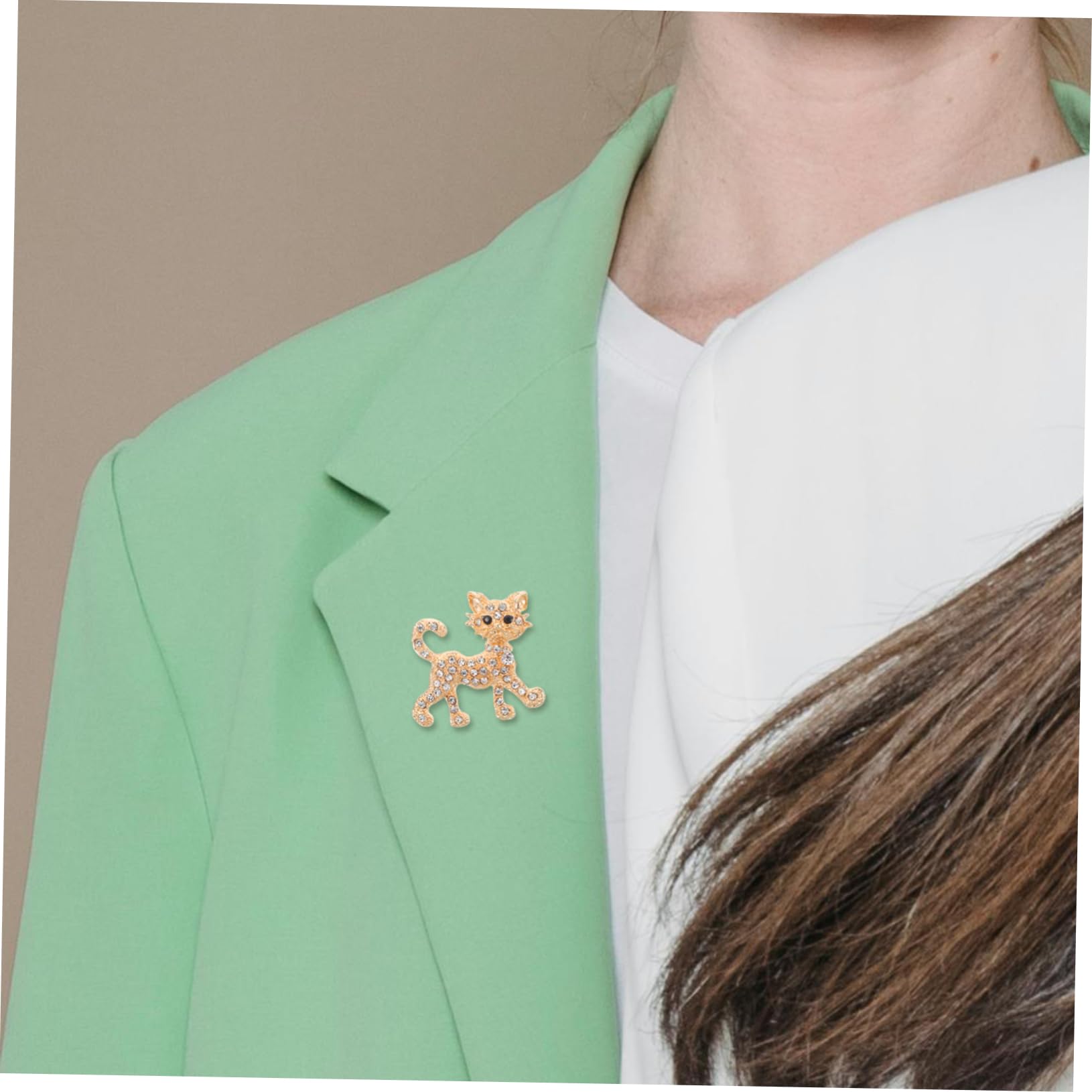 Broches de Moda con Forma de Gato, Lindos, con Diamantes de imitación, Accesorios para Bolsos y Solapas de Animales adorables para Mujeres.