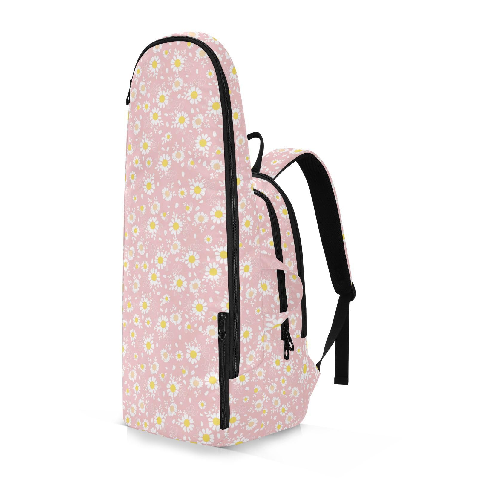 junzan Bolsa de tenis para mujeres y hombres, bonita funda resistente para raquetas de tenis con capacidad para 2 raquetas para mujeres, hombres, adolescentes, margaritas vintage