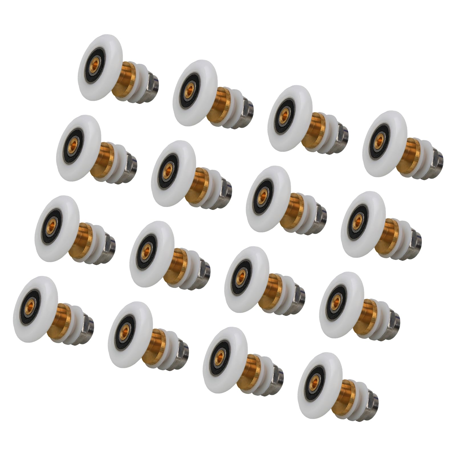 Kalttoy Multicolor Home Improvement 16Pcs Glass Door Rollers Adjustable Shower Wheel Set Bathroom Renovations Accessories For Shower Room Smooth Sliding Wheel