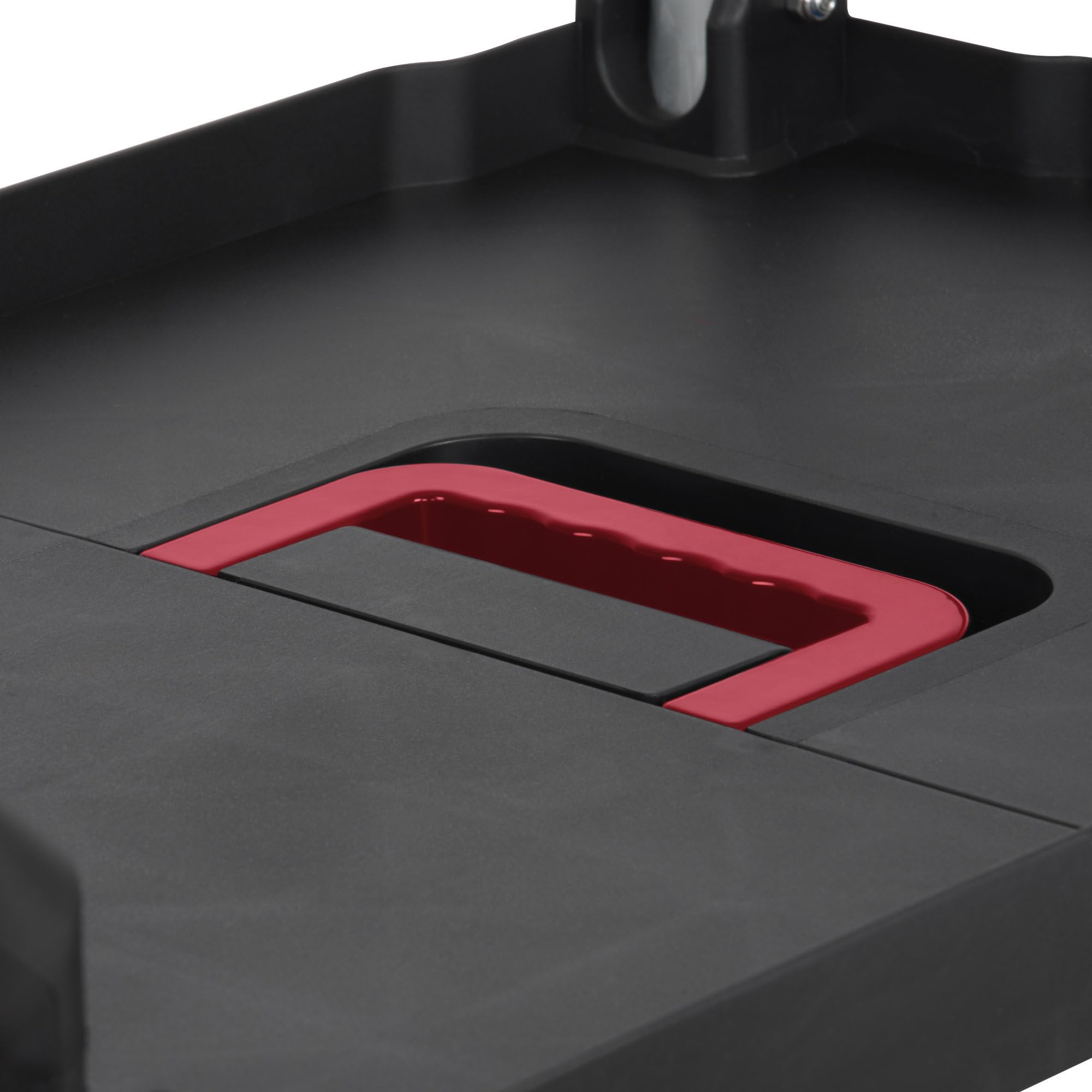 Mahlzeit Carrello da Portata Pieghevole con Ruote, 64 x 40,5 x 82 cm, Portata Fino a 150 kg, Scaffale Pieghevole a 3 Livelli, Rosso/Nero