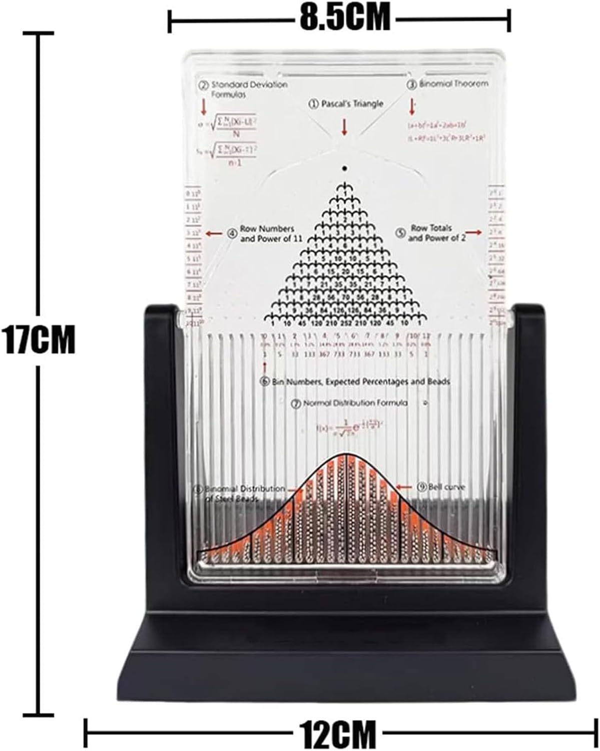 Statistical Teaching Tool - On Board Probability Demonstration Model with Bell Curve & Visual Random Distribution Display for Physics Education & Classroom Learning