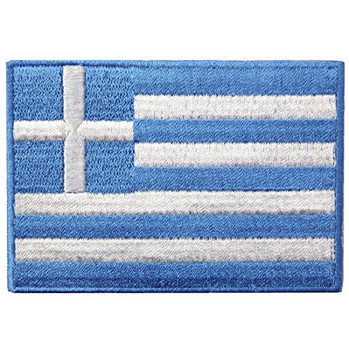 Drapeau de la Grèce Emblème national Brodé à Repasser ou à Coudre Patch Cover