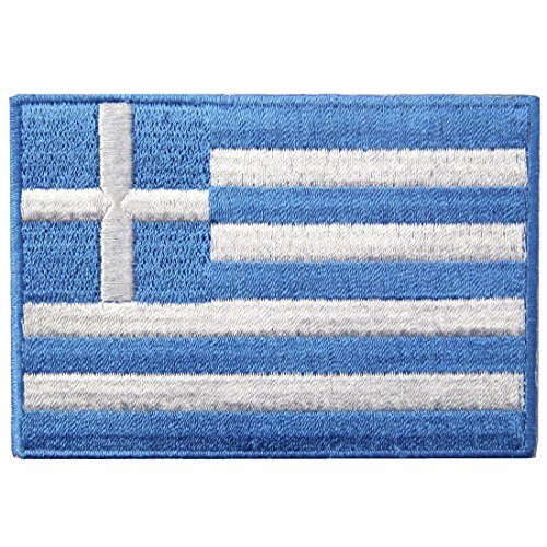 Greece Flag Embroidered Emblem Greek Iron On Sew On National Patch