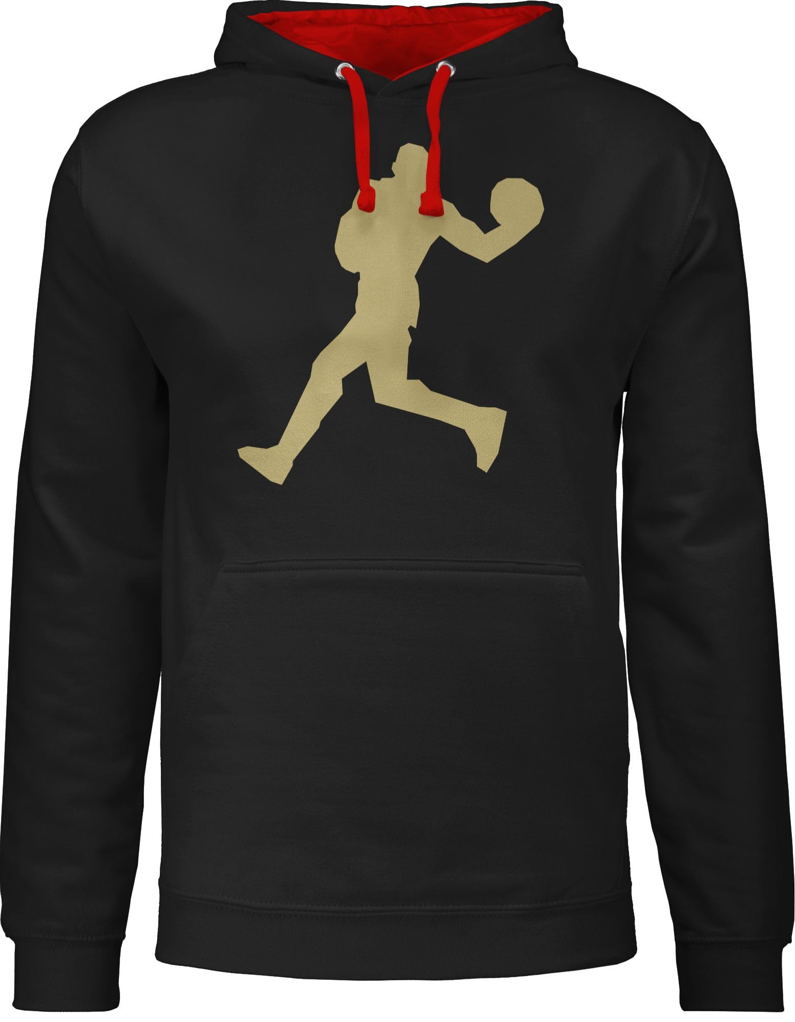 Shirtracer - Pullover Herren Frauen Hoodie Kontrast zweifarbig - Basketball Trikot Ersatz Training - Basketballer Gold