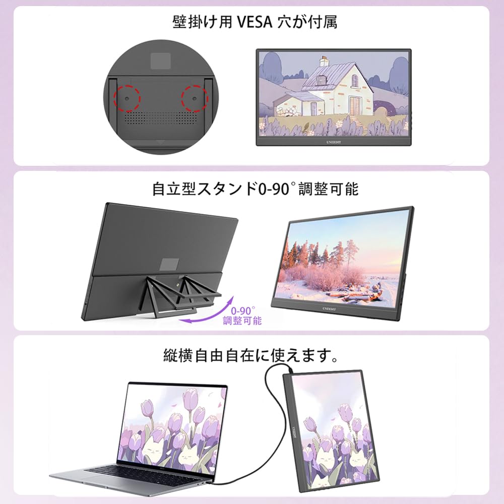 Amazon.co.jp: 15.6型 モバイルモニター 大画面フルHD 1920*1080 IPS